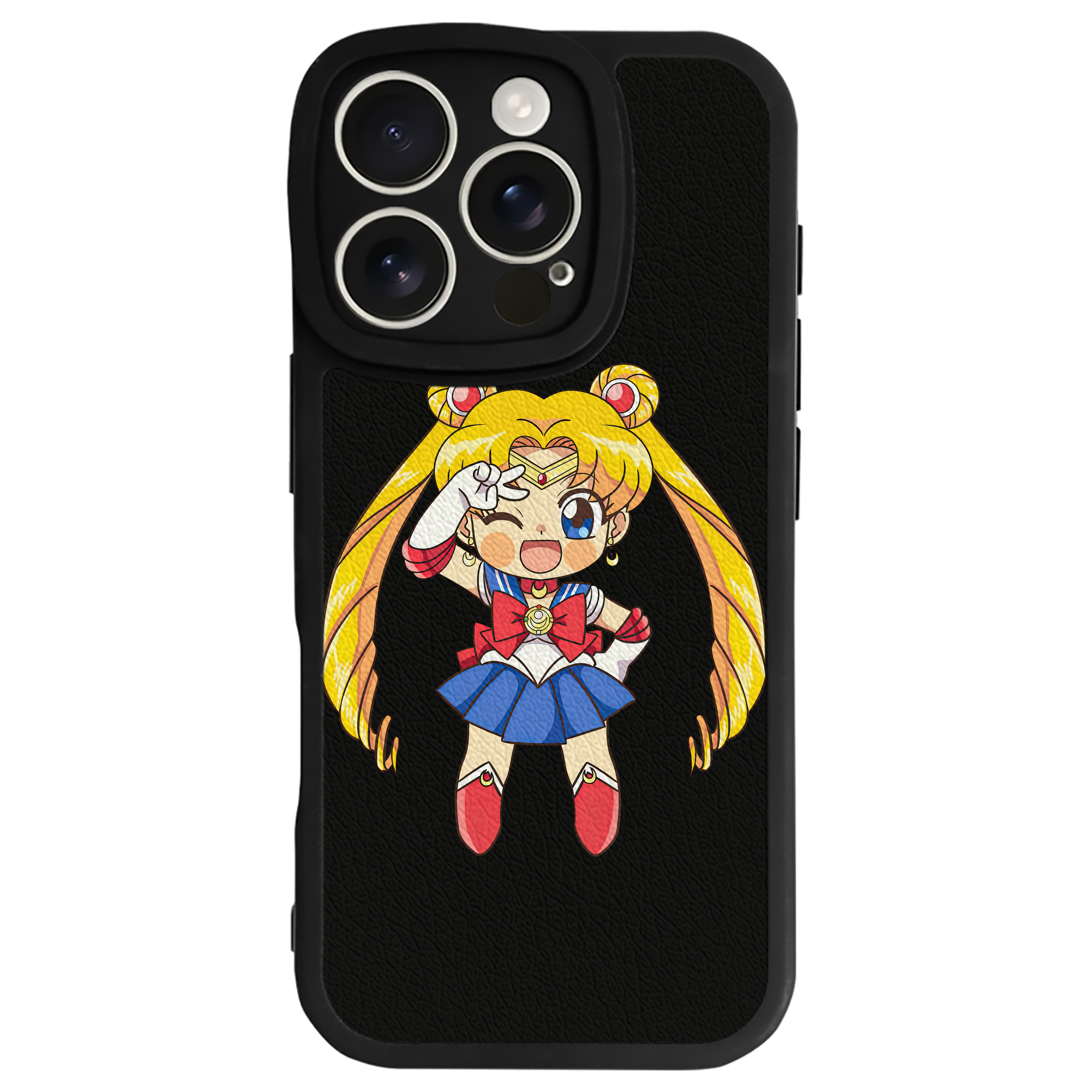 （画像用） 美少女戦士セーラームーン 月野 うさぎ つきの うさぎ Sailor Moon Tsukino Usagi 【iPhone 16シリーズ対応】シリコンスマホケース（レザー調） 材質：シリコン